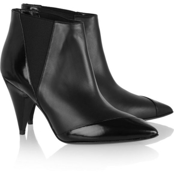 PIERRE HARDY Black Paneled Leather Ankle Bootie - Picture 5 of 16
